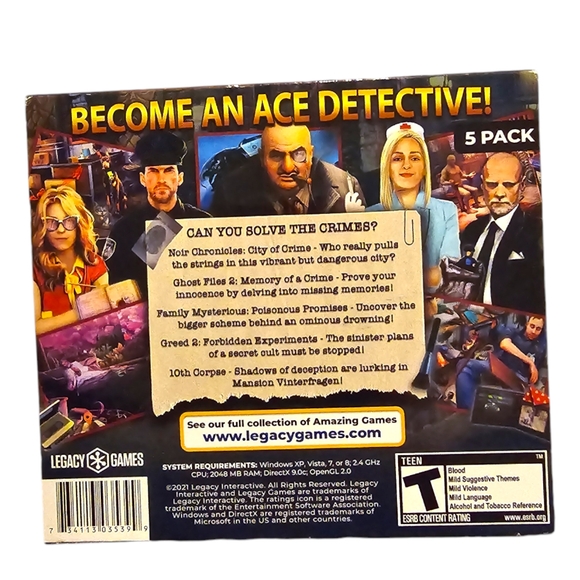 Legacy Games Amazing Hidden Object Games for PC: True Crime Vol. 1 (5 Game Pack) - Picture 2 of 2